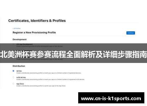 北美洲杯赛参赛流程全面解析及详细步骤指南